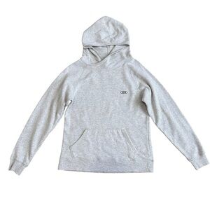 Audi Heather Gray Cream Hoodie Pullover Sweatshirt with pocket Women’s Small